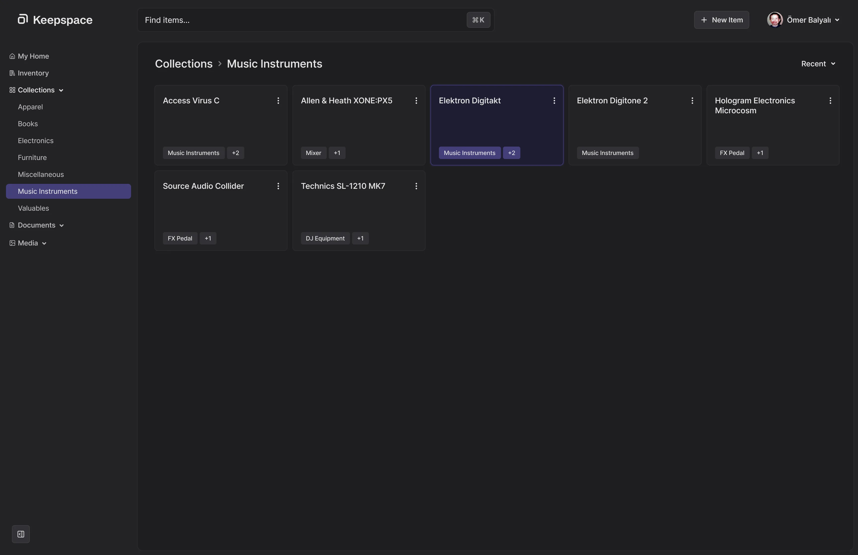 Keepspace app dark mode