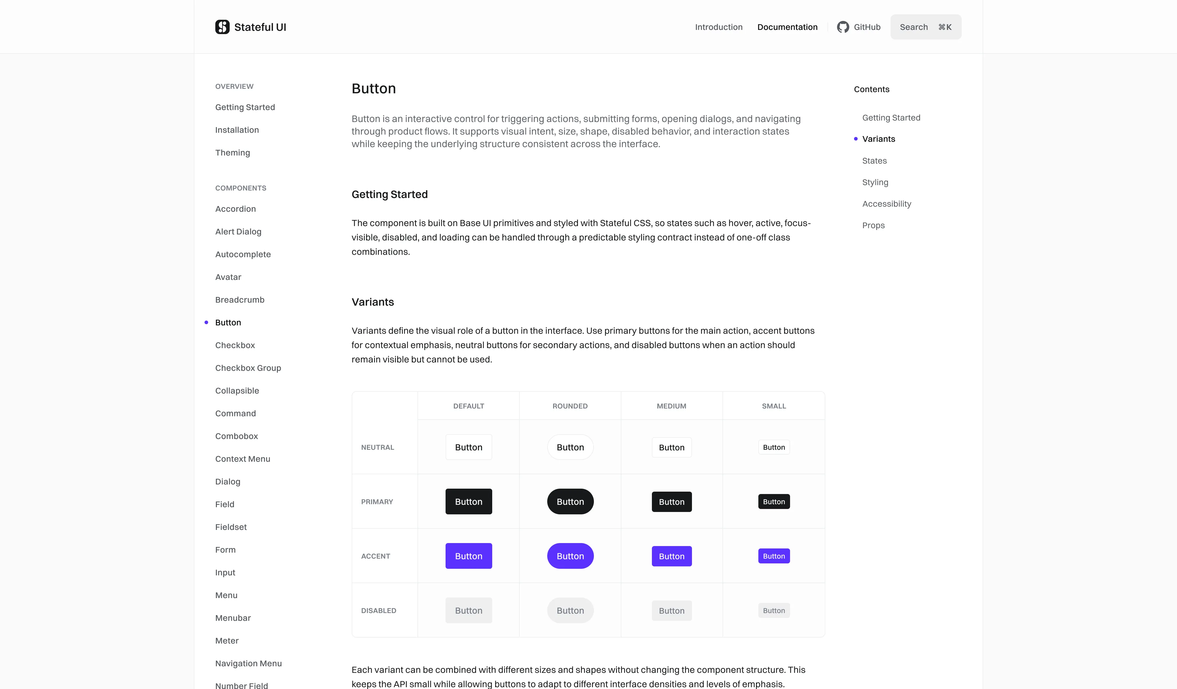 Stateful UI docs